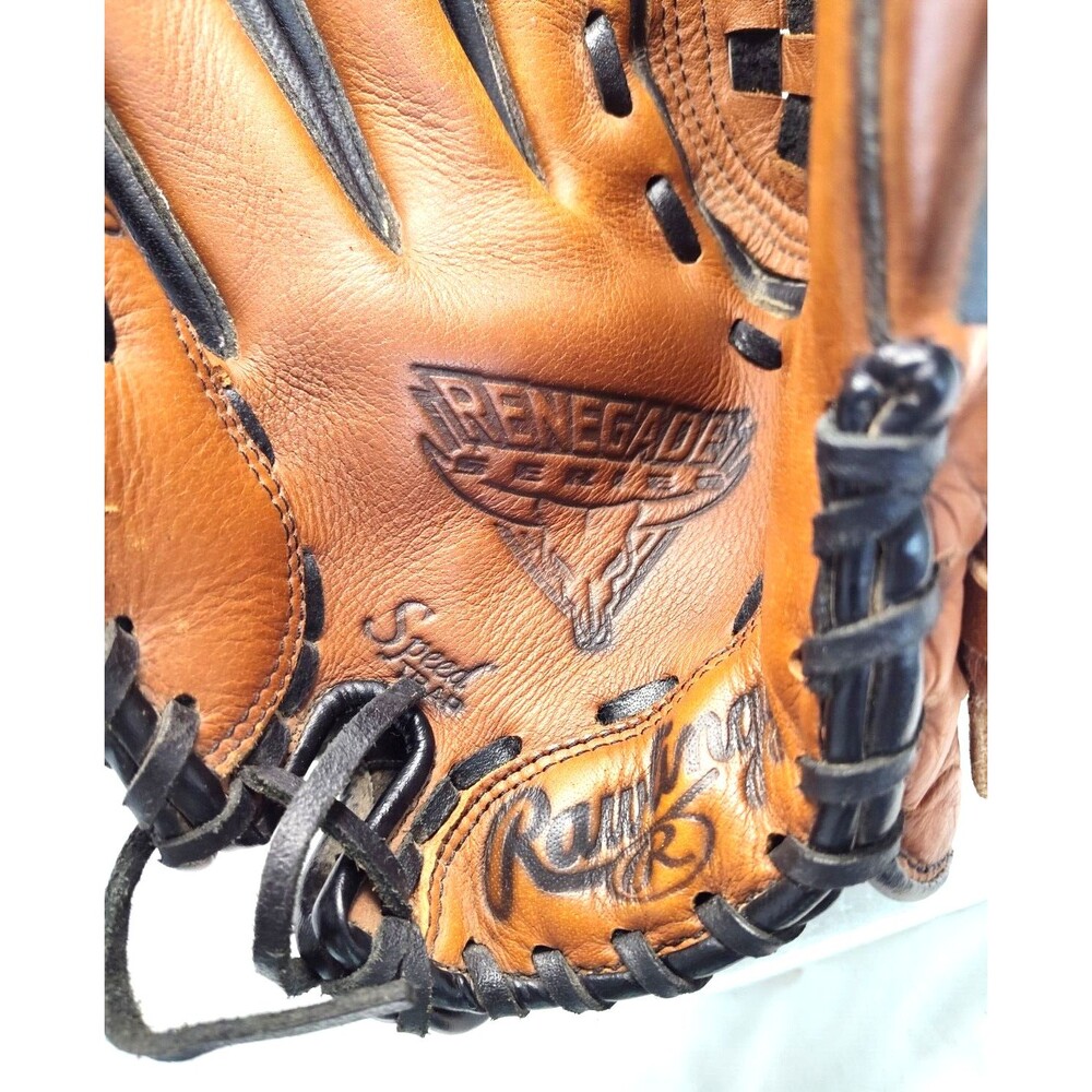 Rawlings  Baseball Glove Right Hand Tanned Brown Leather RS1150  Renegade 11.5" - Picture 7 of 15